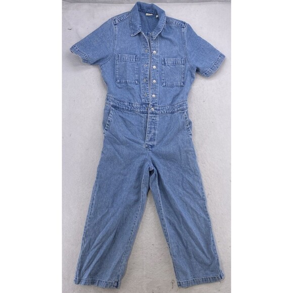 Levi's Pants - Levi’s Premium Short Sleeve Boilersuit Womens Small Light Wash Denim Jumpsuit